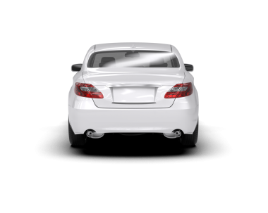 Araba beyaz arka planda izole edilmiş. 3d oluşturma