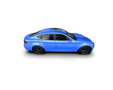 Modern araba arka planda izole edilmiş. 3D görüntüleme - illüstrasyon