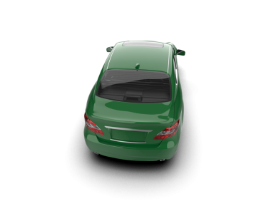 Modern araba beyaz arka planda izole edilmiş. 3d oluşturma