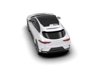 Arka planda izole edilmiş gerçekçi bir SUV aracı. 3D görüntüleme - illüstrasyon