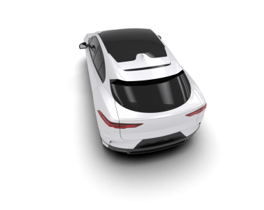 modern elektrikli araba arka planda izole edildi