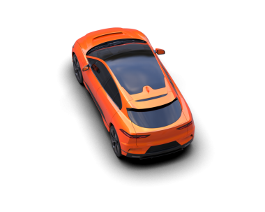 beyaz arka planda modern araba