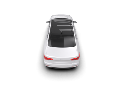 Beyaz arka planda bir araba. Yüksek hızlı bir araba..