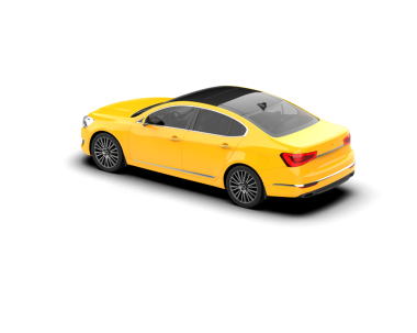 Modern araba beyaz arka planda izole edilmiş. 3d illüstrasyon