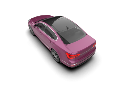 Siyah arka planda pembe modern araba. 3d oluşturma.