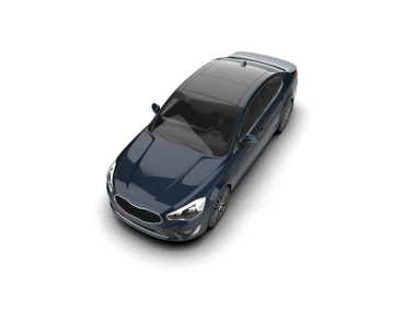 Araba siyah arka planda izole edilmiş. 3d illüstrasyon