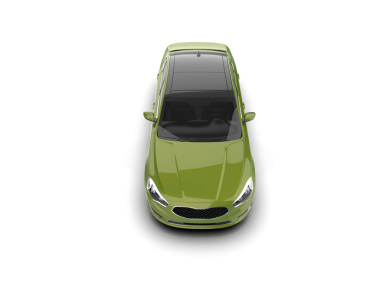 Beyaz arka planda bir araba. 3D görüntüleme - 3d illüstrasyon.