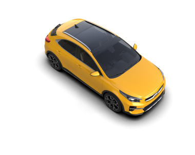 Beyaz arka planda 3 boyutlu araba.