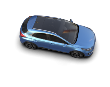 Modern araba. 3D görüntüleme. izole