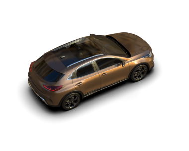 Siyah arka planda modern araba