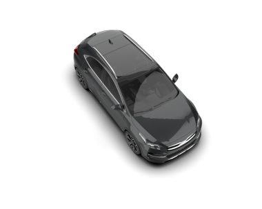 Araba siyah arka planda izole edilmiş. 3d oluşturma