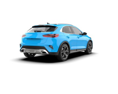 Beyaz arkaplanda mavi lüks SUV izole edildi