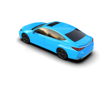 mavi lüks araba izole edildi