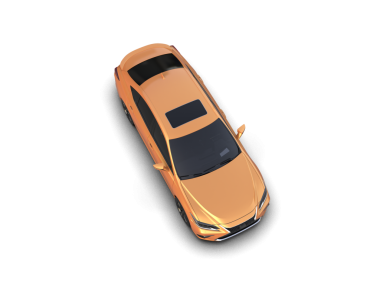 Siyah arka planda modern bir araba. 3d illüstrasyon.