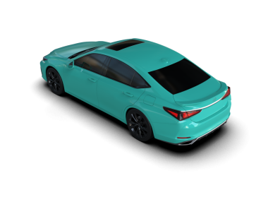 Modern araba arka planda izole edilmiş. 3D görüntüleme - illüstrasyon