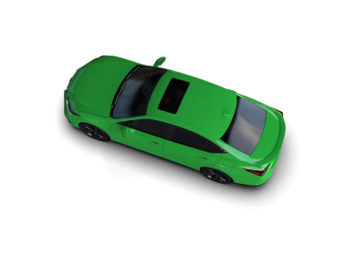 Siyah arka planda yeşil araba