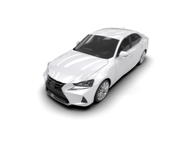 beyaz arkaplanda modern araba