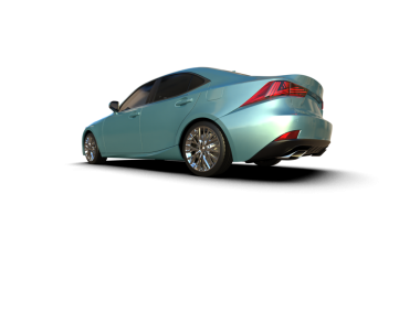 Siyah arka planda modern bir araba. 3 d