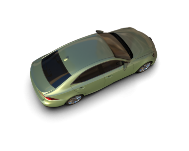 Yansıtıcı spor arabanın koyu arka planda 3 boyutlu görüntülenmesi