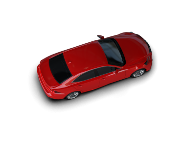kırmızı modern araba siyah arka planda izole edilmiş.