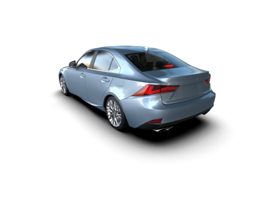 araba beyaz arkaplanda izole edildi