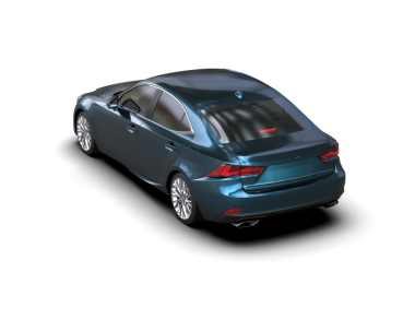 Stüdyo ortamında markasız bir SUV 'un 3 boyutlu çizimi