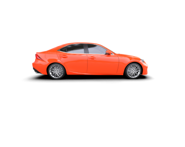 Kırmızı spor araba beyaz arka planda izole edilmiş. Yan görünüş. Ön manzara. 3d oluşturma.