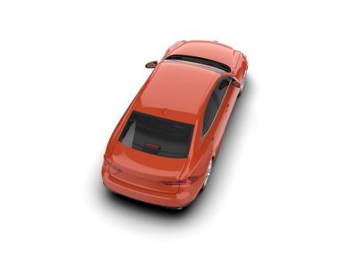 kırmızı araba beyaz arkaplanda izole edildi