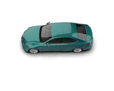 araba beyaz arkaplanda izole edildi