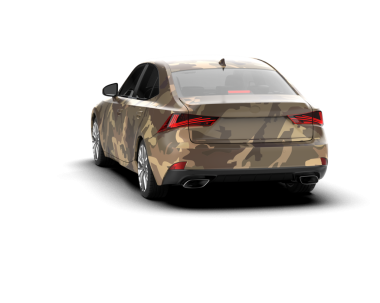 Araba beyaz arka planda izole edilmiş. 3d oluşturma -