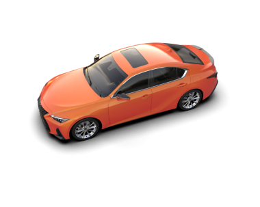 turuncu modern araba beyaz arka planda izole edilmiş 3 boyutlu görüntüleme