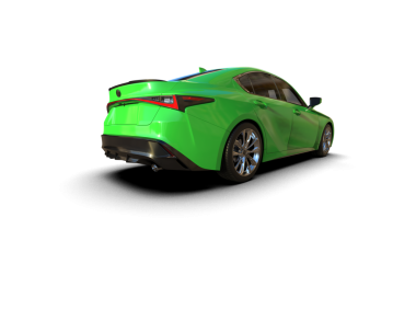 yeşil modern araba siyah üzerine izole