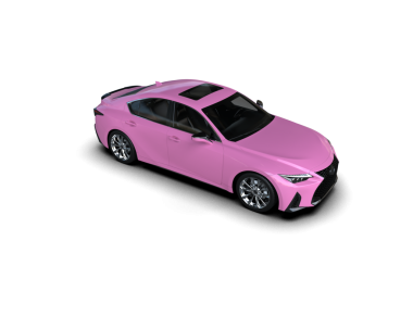 modern pembe araba beyazda izole edilmiş..