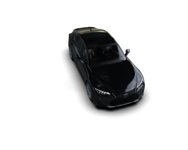 Siyah arka planda izole edilmiş modern siyah araba. 3d oluşturma.