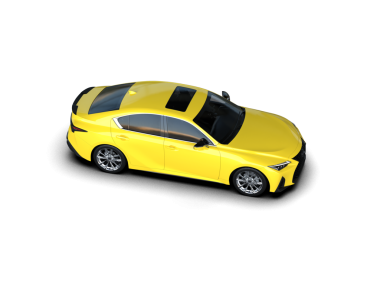 Sarı araba beyaz arka planda izole edilmiş.