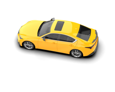 beyaz arkaplanda izole edilmiş bir araba