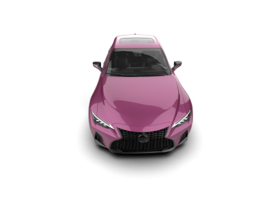 Modern araba arka planda izole edilmiş. 3D görüntüleme - illüstrasyon