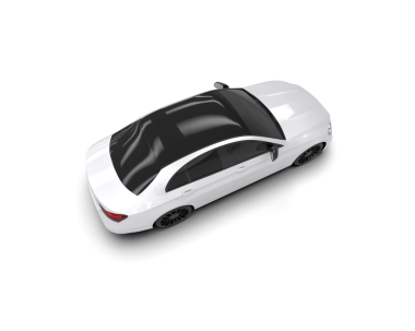 Siyah arka planda beyaz modern araba