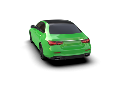 modern yeşil araba - 3D görüntüleme