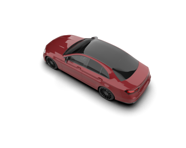 Siyah arka planda modern kırmızı araba. 3d oluşturma.