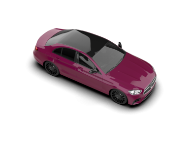 beyaz arka planda modern sedan araba