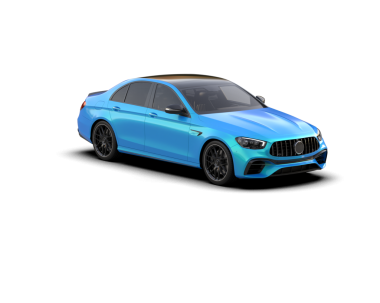 3 boyutlu yeni mavi bir araba.