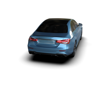 Modern araba arka planda izole edilmiş. 3d oluşturma