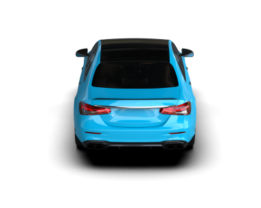 mavi modern araba - arka görünüm