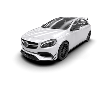 Bir Mercedes 'in 3 boyutlu resmi - benz e - beyaz arka planda izole edilmiş V-2 sınıfı.