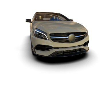 Siyah arka planda modern lüks bir araba. 3 Boyutlu Hazırlama