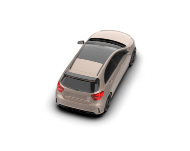 Araç beyaz arkaplanda izole edildi. 3 boyutlu çizim - illüstrasyon