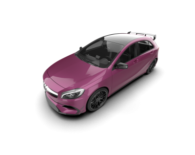 Arka planda modern bir araba. 3d oluşturma