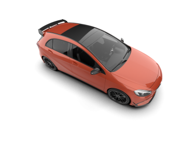 Beyaz arkaplandaki bir arabanın 3 boyutlu canlandırması