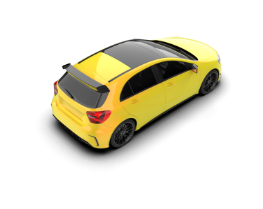 Modern araba beyazda izole edilmiş. 3d illüstrasyon - illüstrasyon